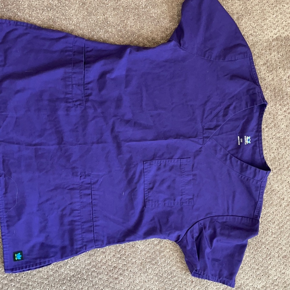 Maevn Purple Scrub Top